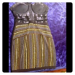 Navy blue buster dress , bodycon